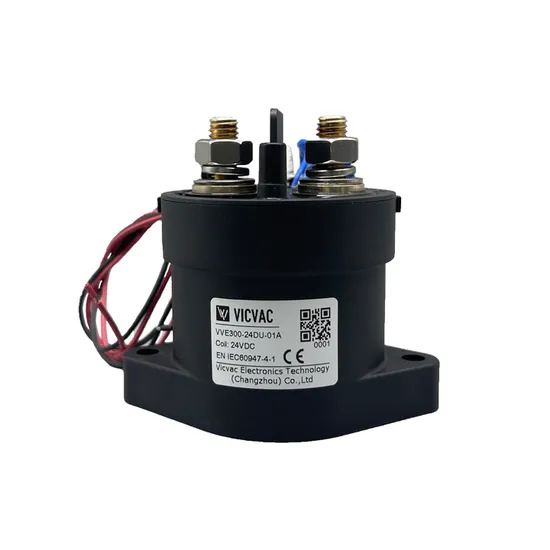 Vve300 High Quality High Voltage DC Contactor 12~1000V DC 300A Normally Open Contact 24V with Auxiliary Contact Charging Station Energy Storage 